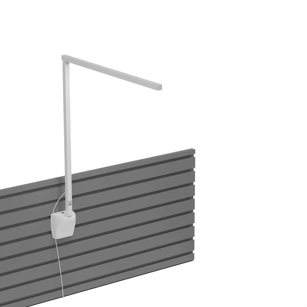 Z-Bar Solo Desk Lamp Gen 4 (Warm Light; Matte White) with Slatwall Mount